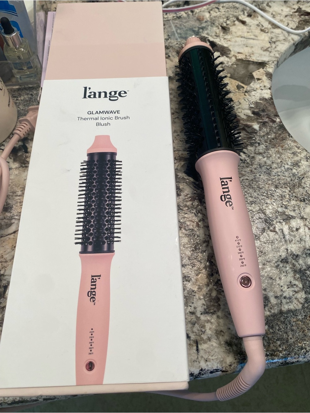 Lange GlamWave Thermal Ionic Round Brush - Pink